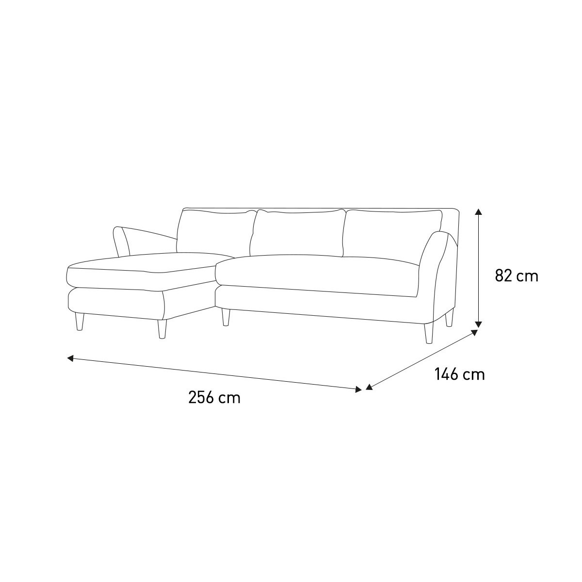 Keele Cobalt Blue Velvet Left -Arm Chaise Sofa, Blue – image 7