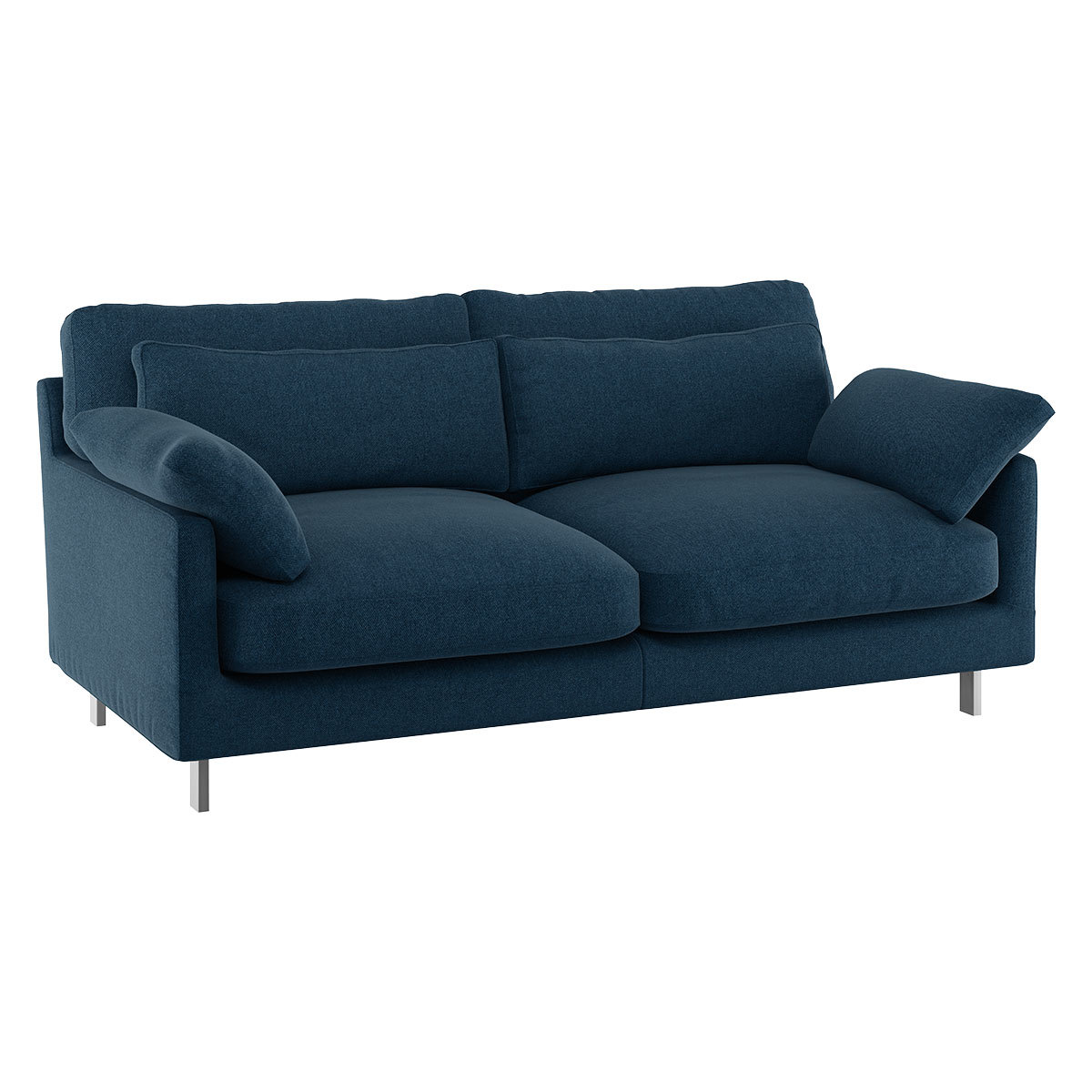 Cuscino Navy Blue Tweed Wool Mix 2 Seater Sofa, Navy – image 3