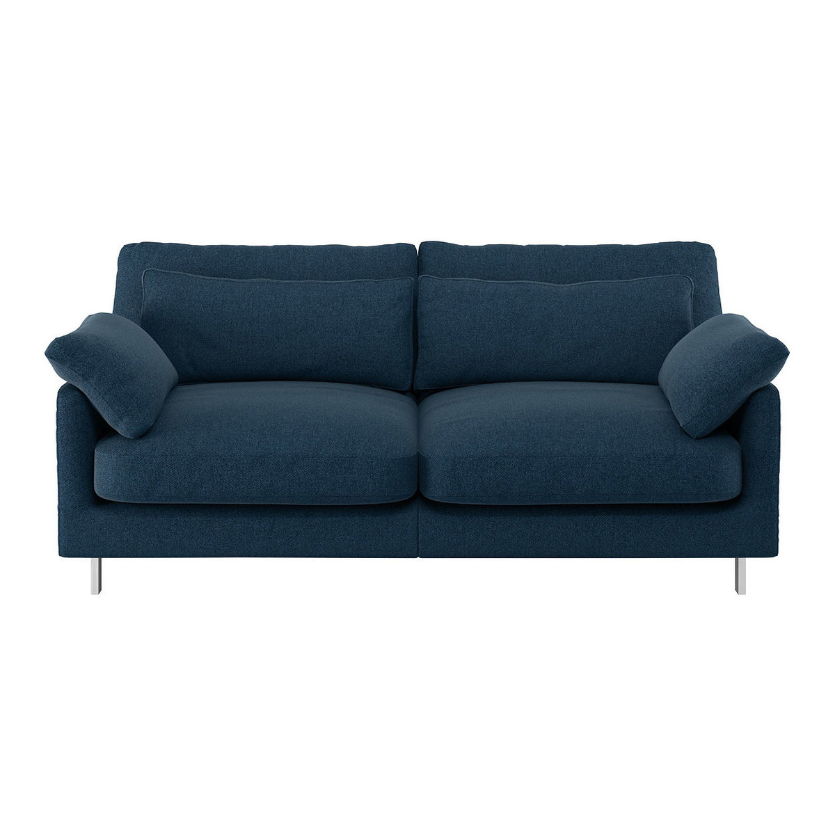 Cuscino Navy Blue Tweed Wool Mix 2 Seater Sofa, Navy – image 1