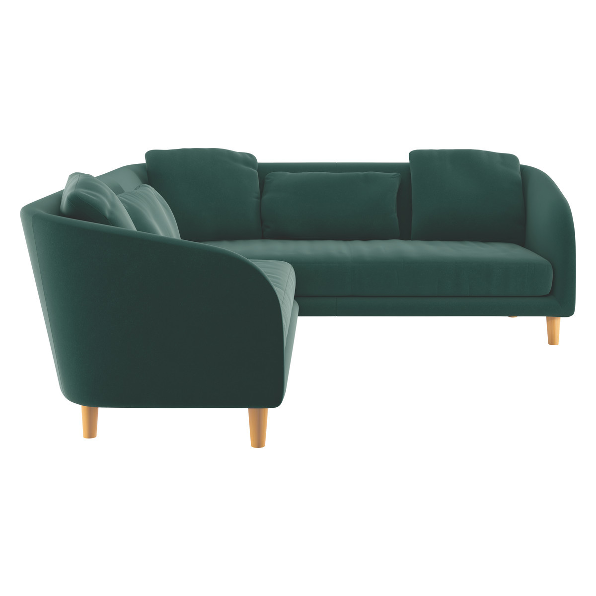 Colby Emerald Green Velvet Left-Arm Corner Sofa, Green – image 4