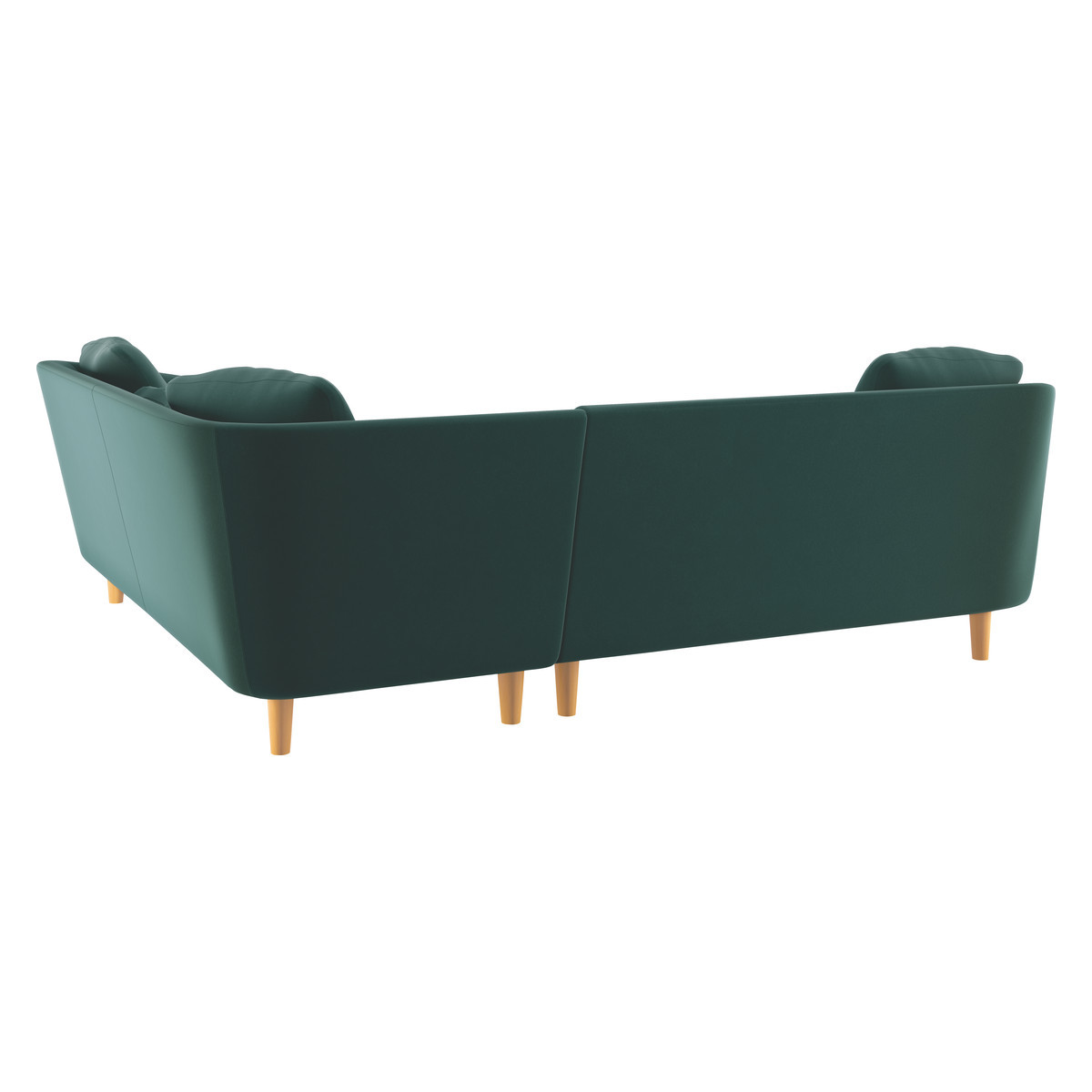 Colby Emerald Green Velvet Left-Arm Corner Sofa, Green – image 6