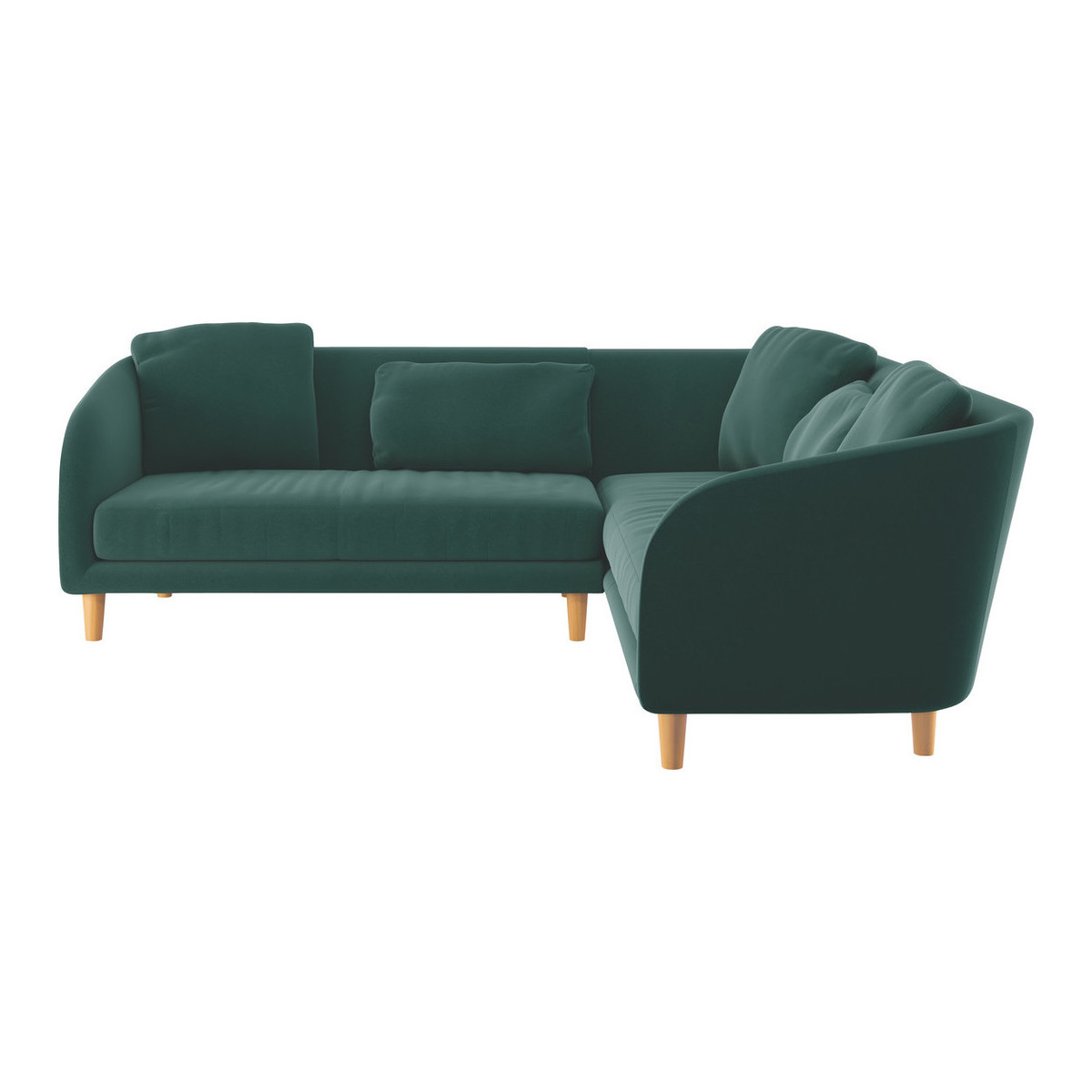 Colby Emerald Green Velvet Left-Arm Corner Sofa, Green – image 1