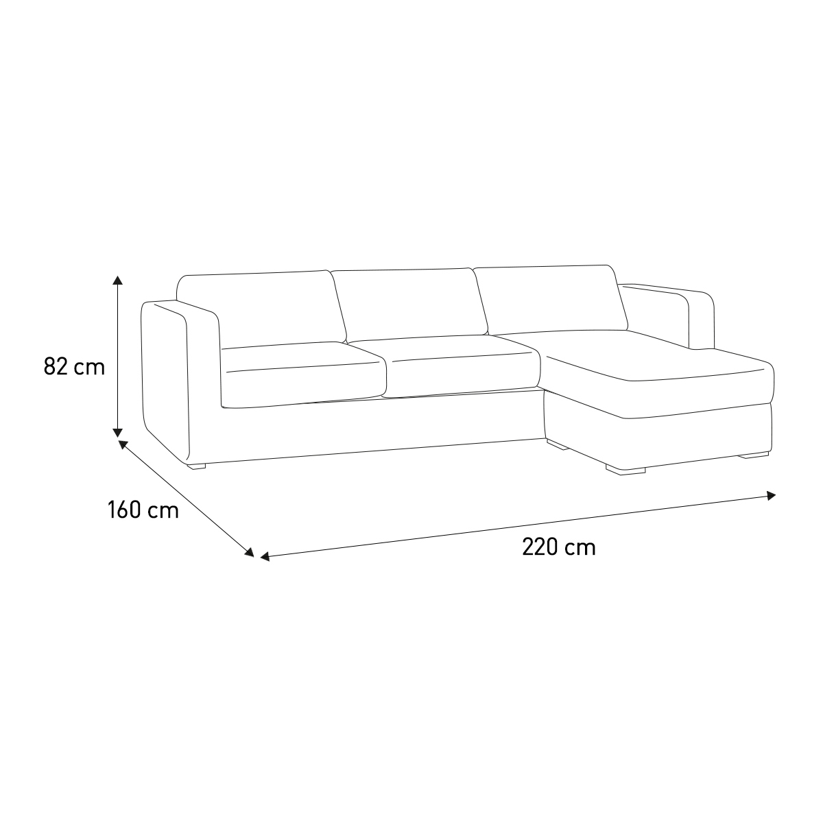 Porto Yellow FaBric Reversible Chaise Sofa, Saffron Yellow – image 5