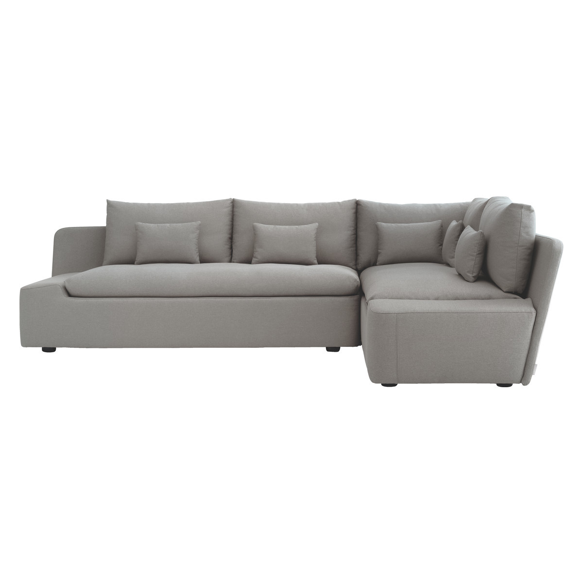 Kasha Light Grey Textured FaBric Left-Arm Corner Sofa, Grey – image 4