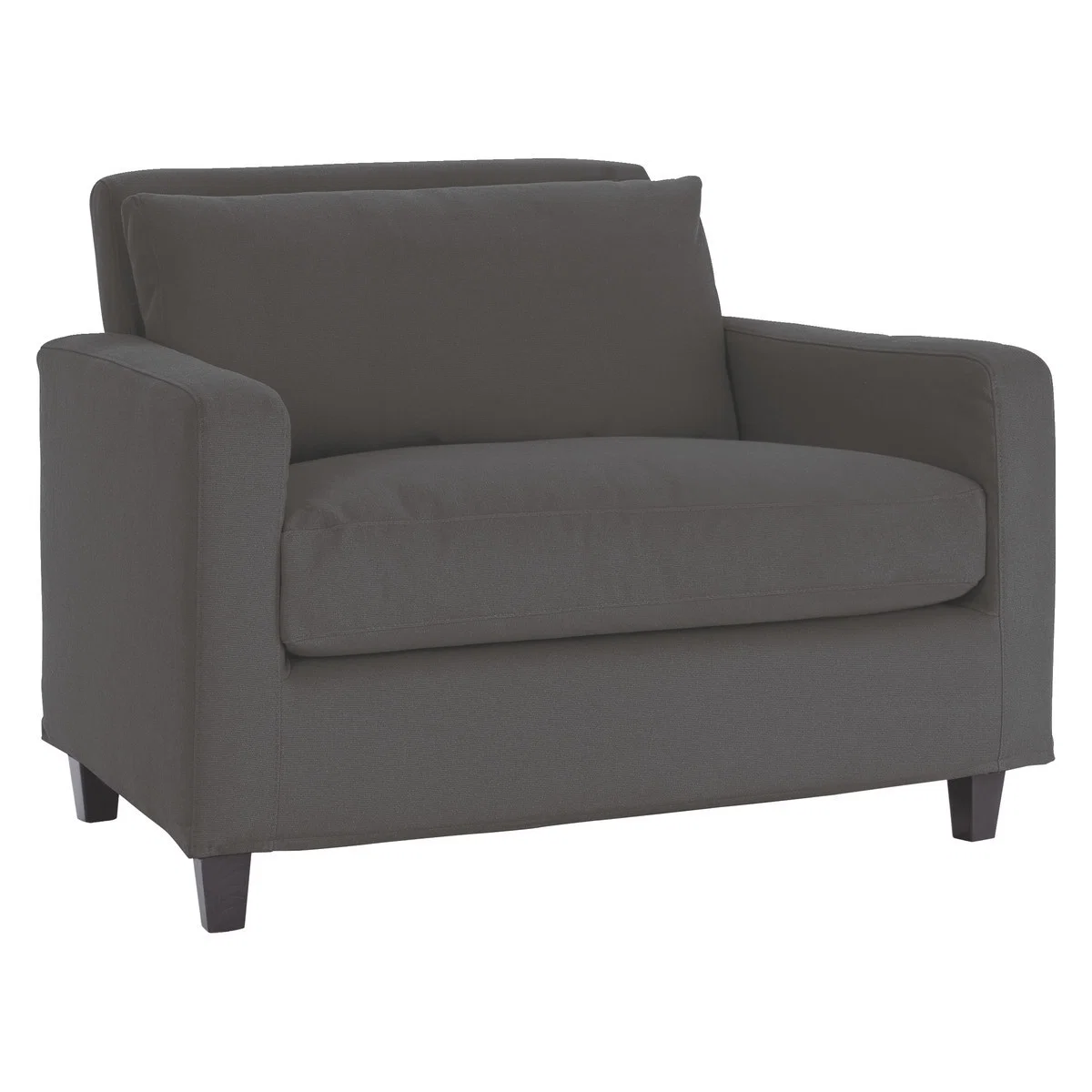Chester Charcoal Grey FaBric Compact Sofa, Charcoal – image 3