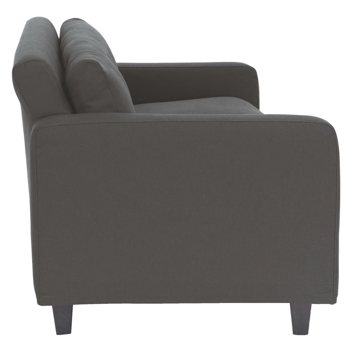 Chester Charcoal Grey FaBric Compact Sofa, Charcoal – image 4