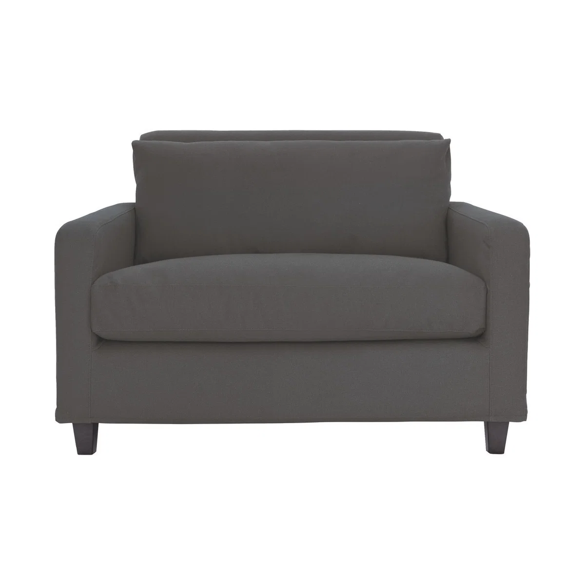 Chester Charcoal Grey FaBric Compact Sofa, Charcoal – image 1