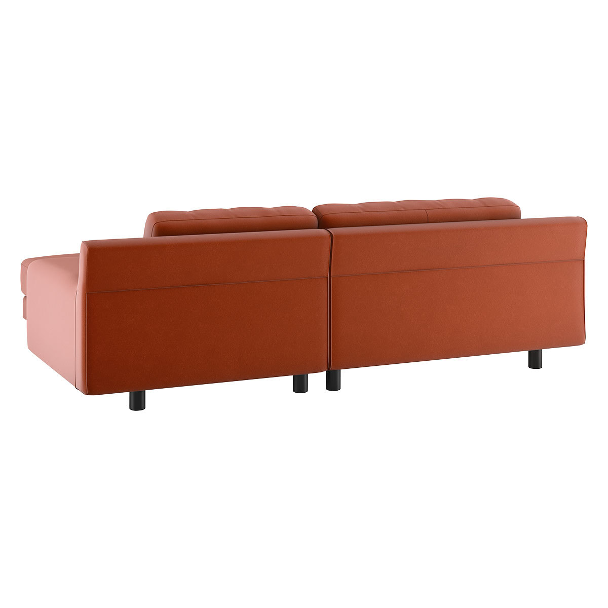 Hendricks Orange Velvet FaBric Small Right-Hand Chaise Sofa, Orange – image 5