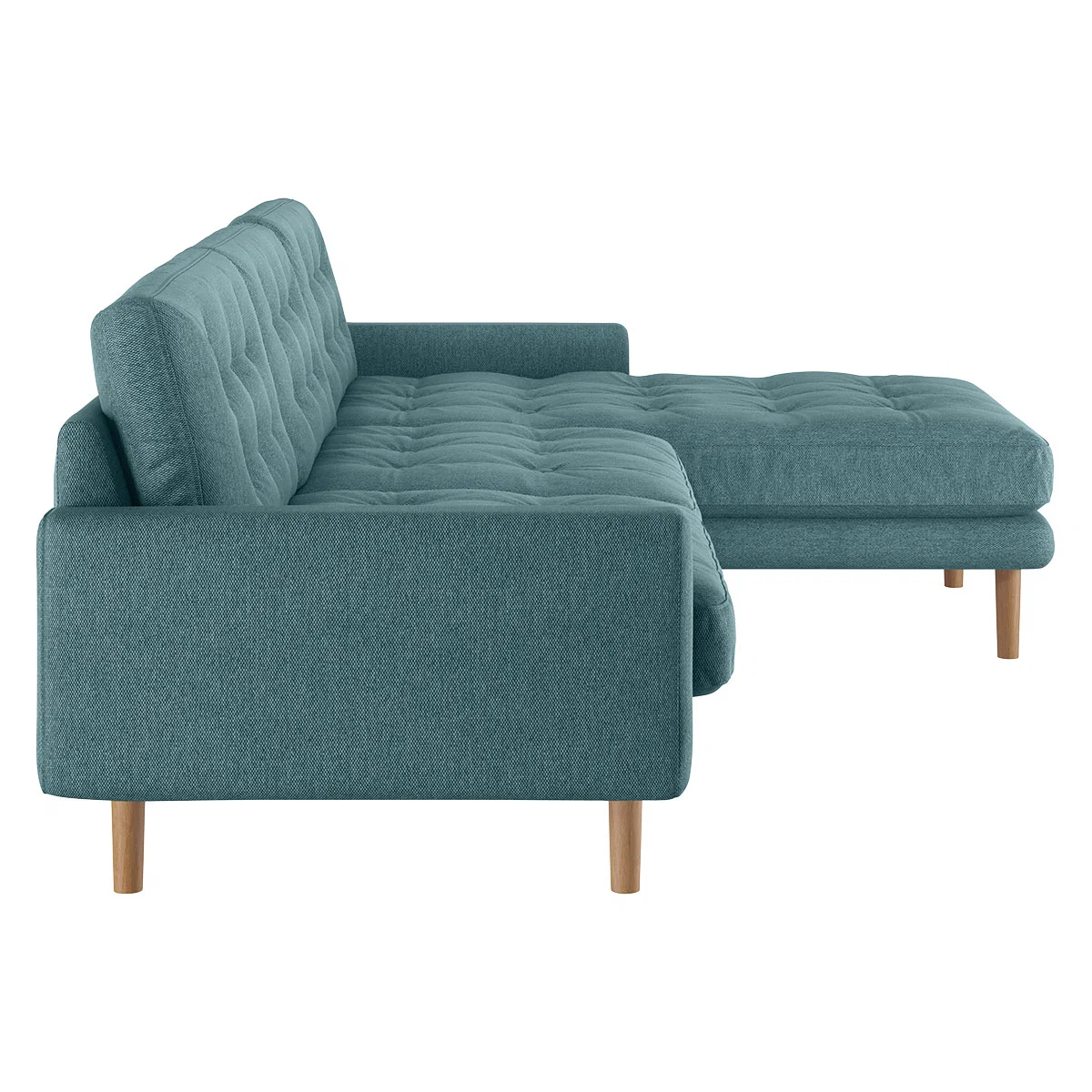 Fenner Teal Blue FaBric Right-Hand 4 Seater Chaise Sofa, Blue – image 3