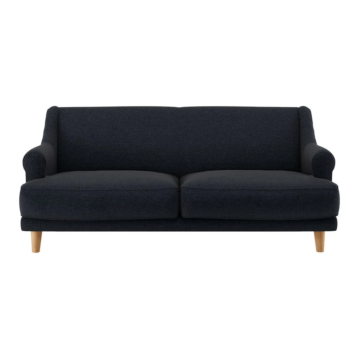 Townsend Charcoal Grey Wool 2 Seater Sofa, Black – image 1