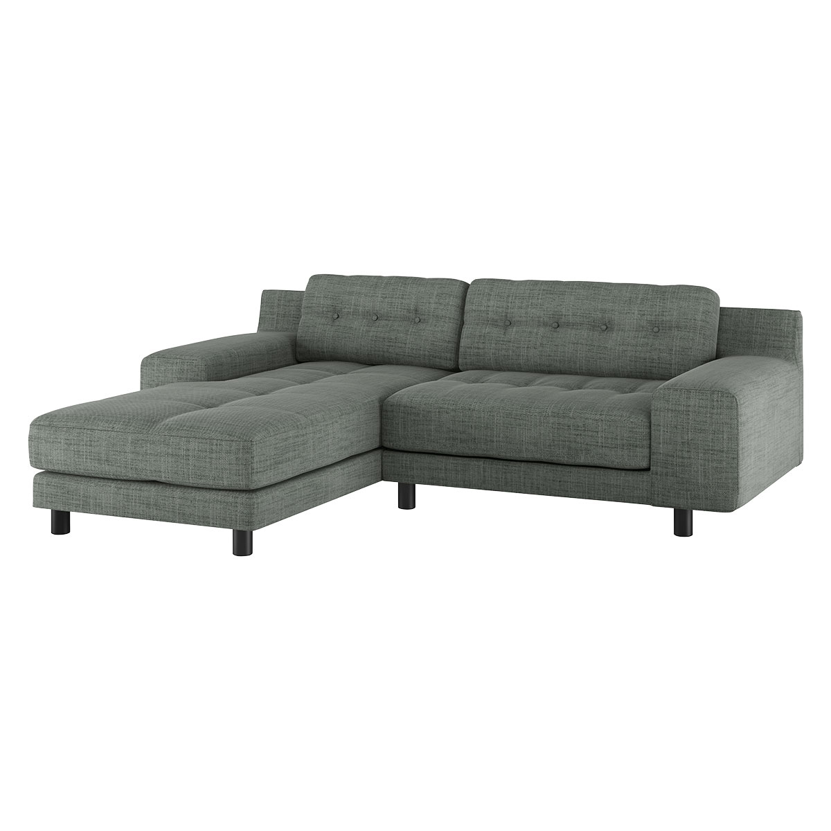 Hendricks Grey Italian Woven Small Left-Hand Chaise Sofa, Grey – image 3