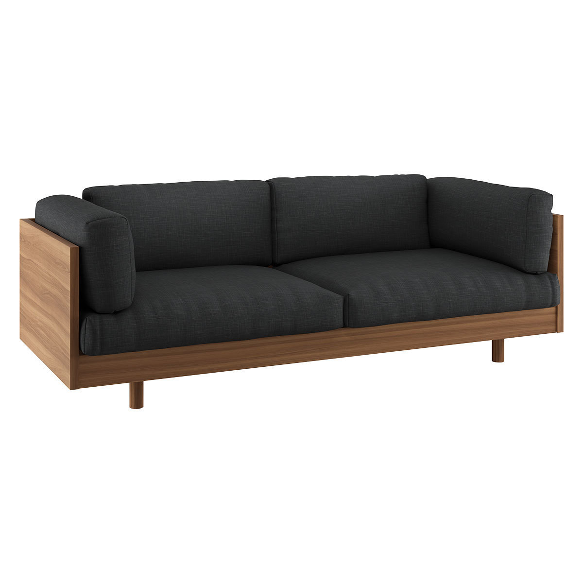 Victor Charcoal Grey FaBric 3 Seater Sofa, Charcoal – image 3