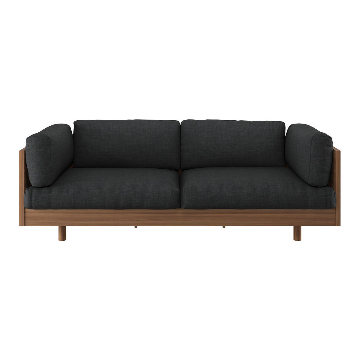 Victor Charcoal Grey FaBric 3 Seater Sofa, Charcoal – image 1