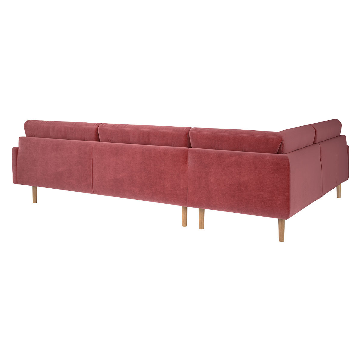 Fenner Dusty Pink Velvet Right-Hand 4 Seater Corner Sofa, Dusty Rose – image 5