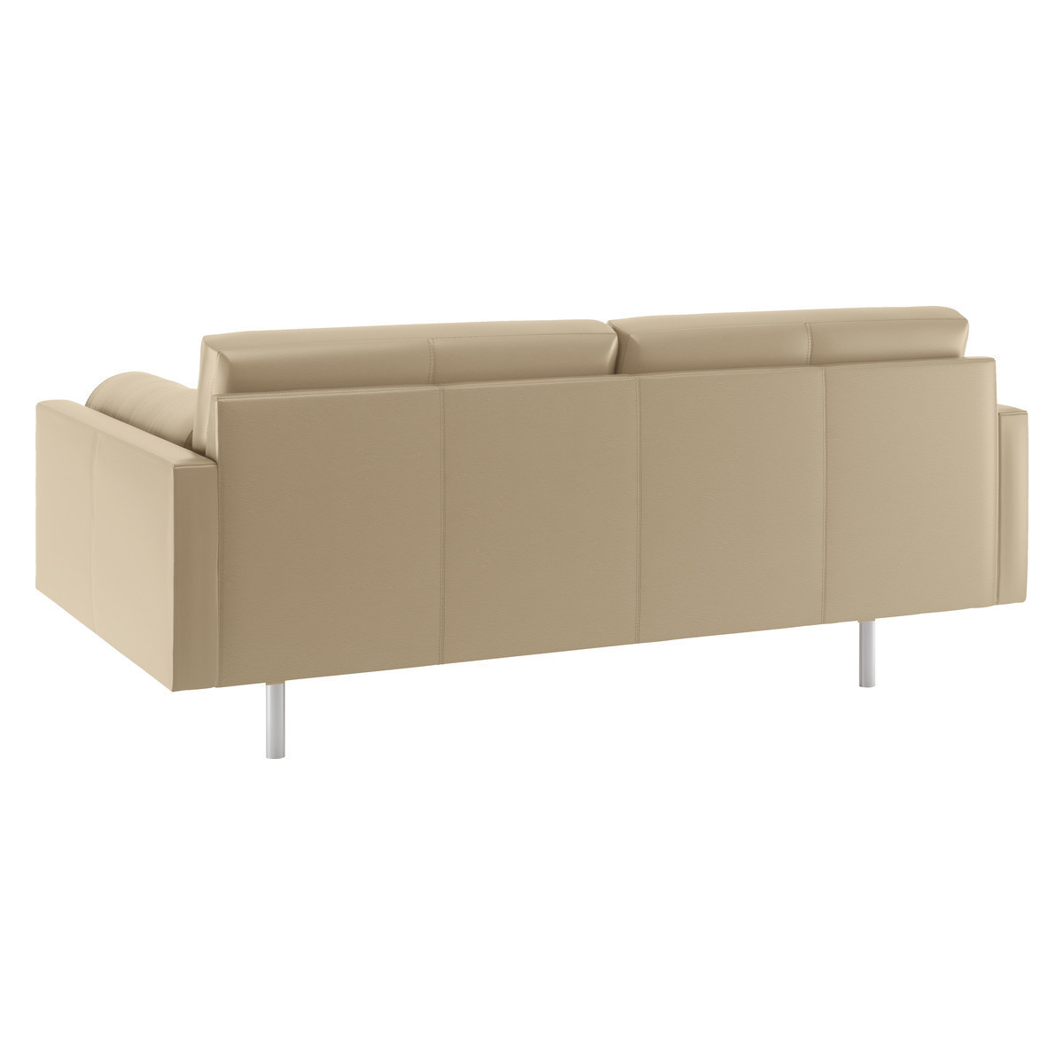 Spencer Stone Leather 2 Seater Sofa, Metal Legs, Stone – image 5
