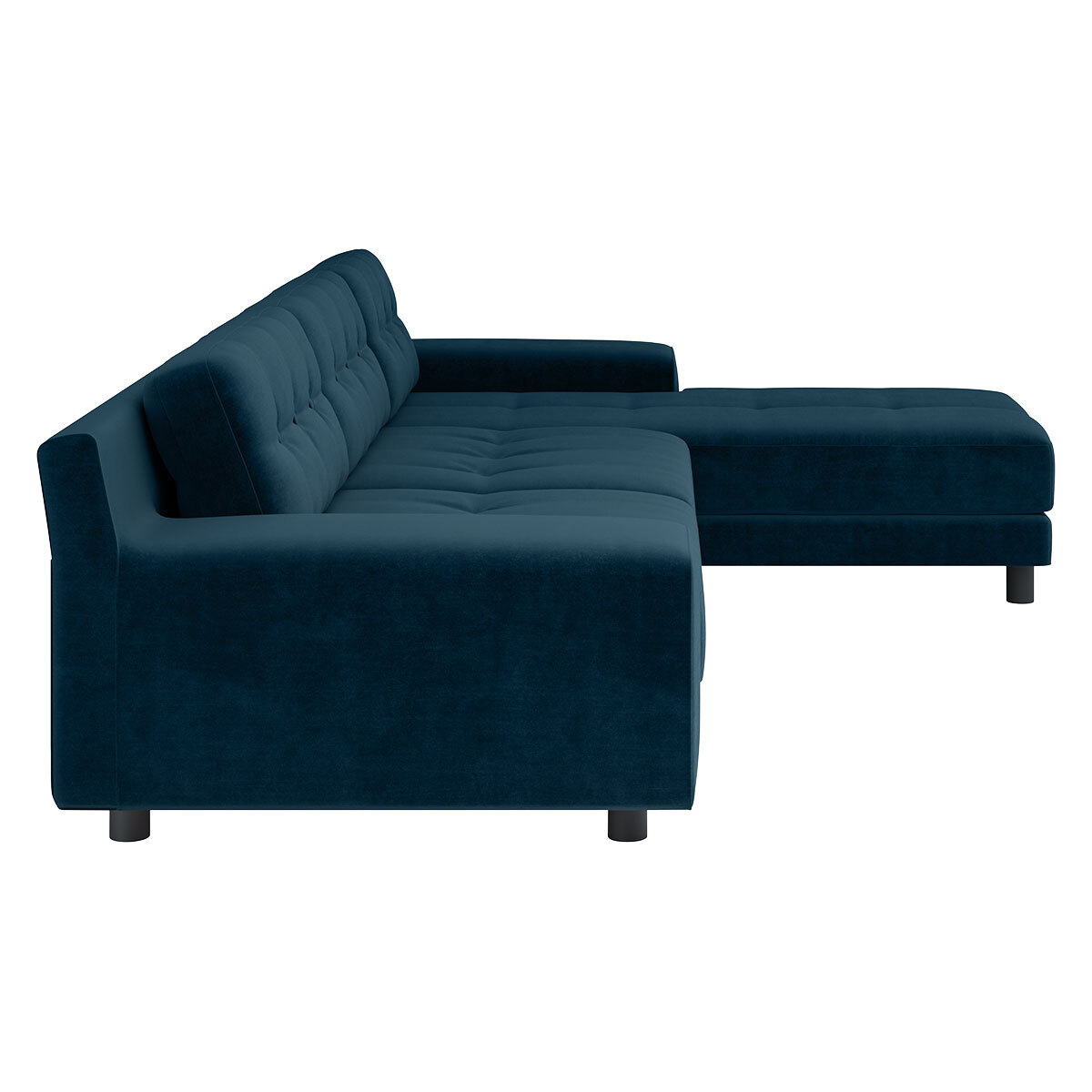 Hendricks 4 Seat Ink Blue Right Hand Chaise Sofa, Blue – image 4