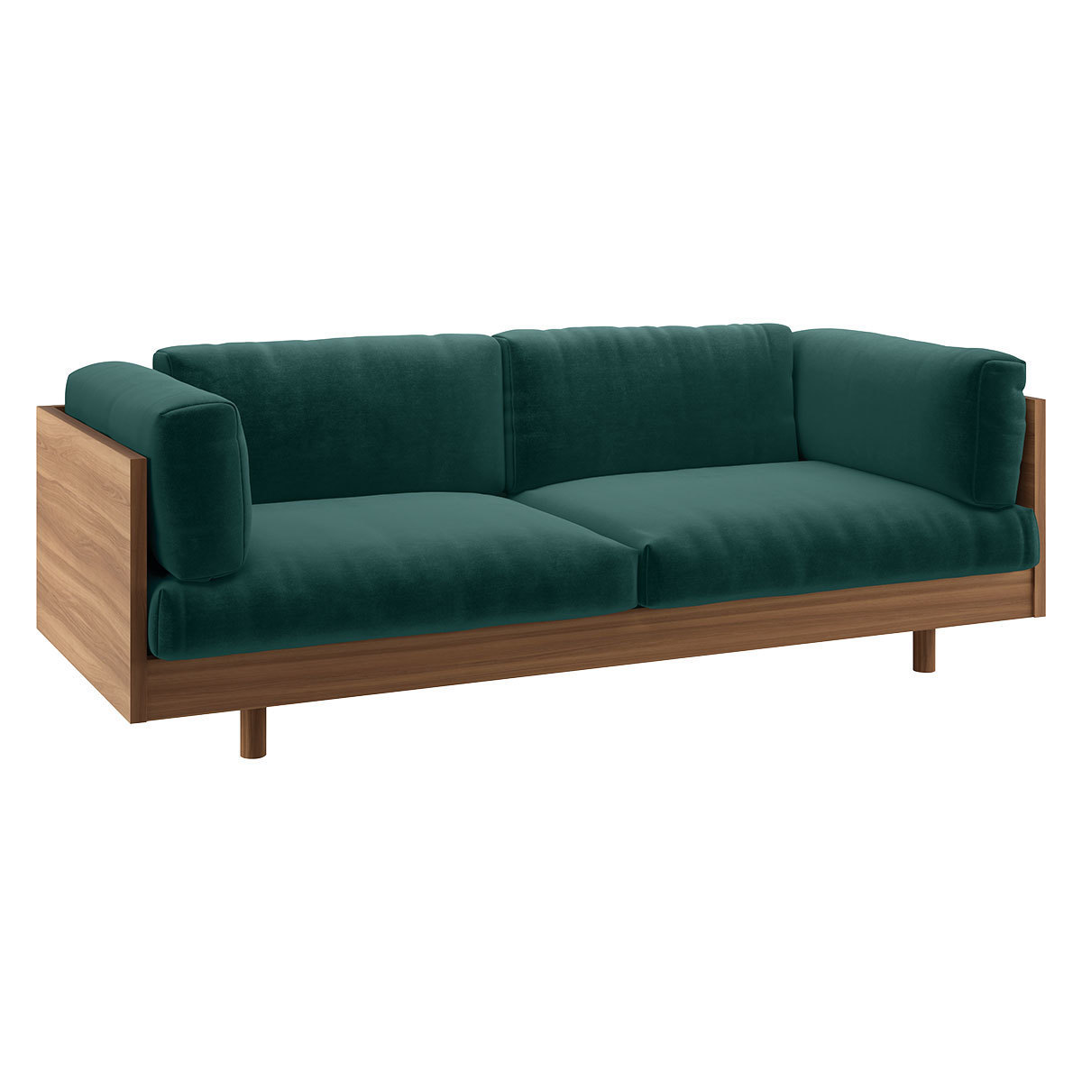 Victor Emerald Green Velvet 3 Seater Sofa, Green – image 3
