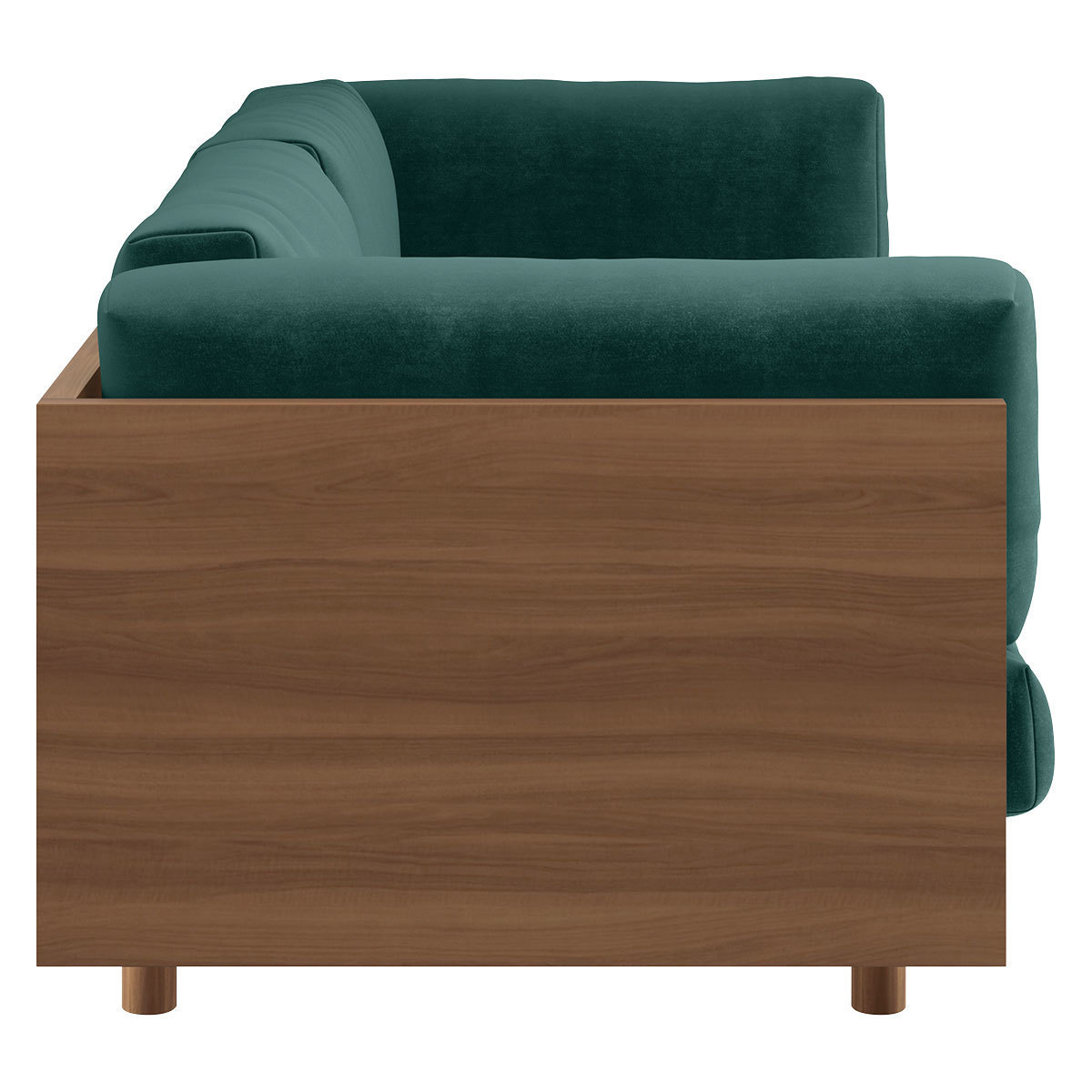 Victor Emerald Green Velvet 3 Seater Sofa, Green – image 4