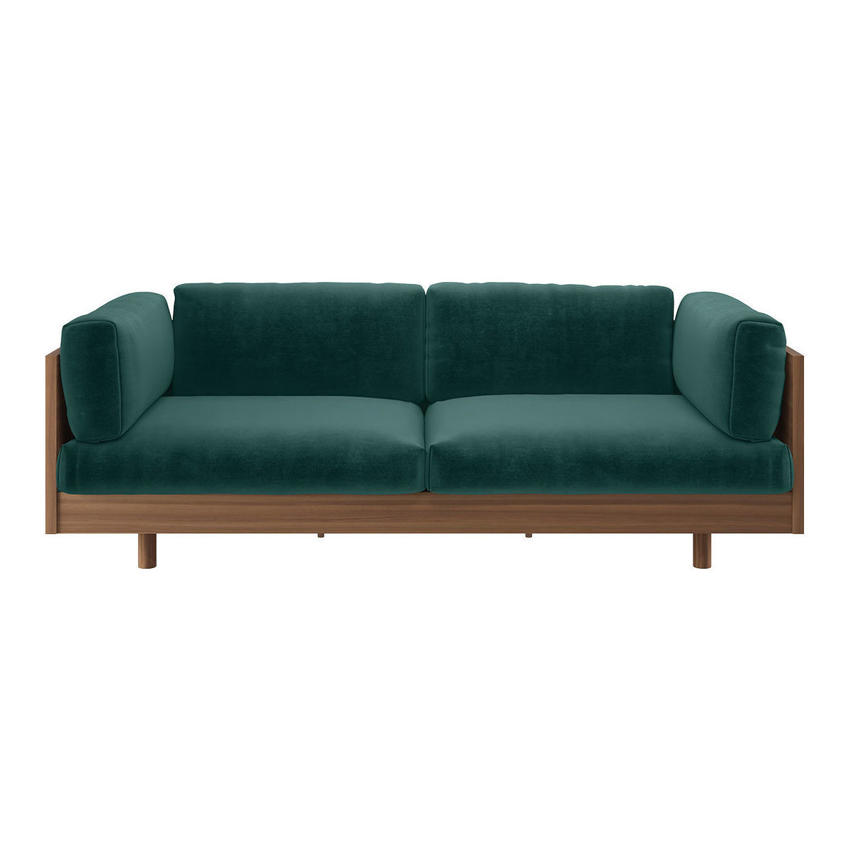 Victor Emerald Green Velvet 3 Seater Sofa, Green – image 1
