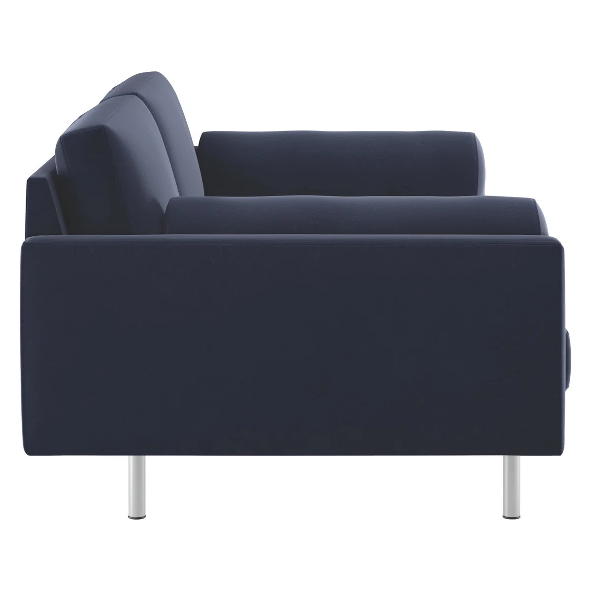 Spencer Navy Blue Velvet 2 Seater Sofa Metal Legs, Dark Blue – image 4