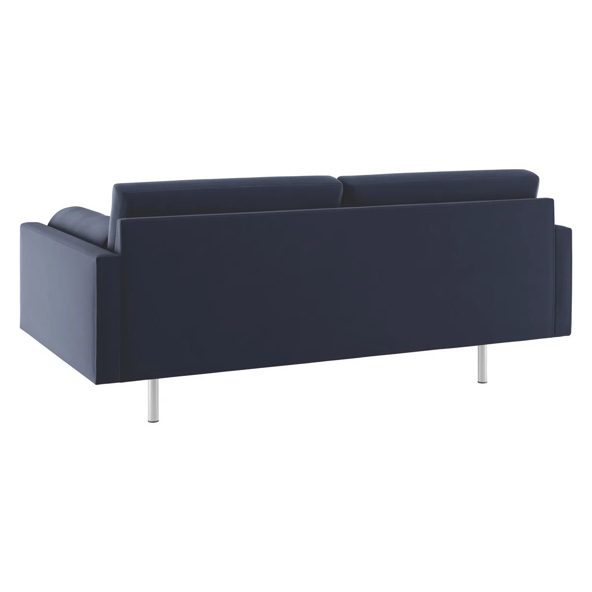 Spencer Navy Blue Velvet 2 Seater Sofa Metal Legs, Dark Blue – image 5