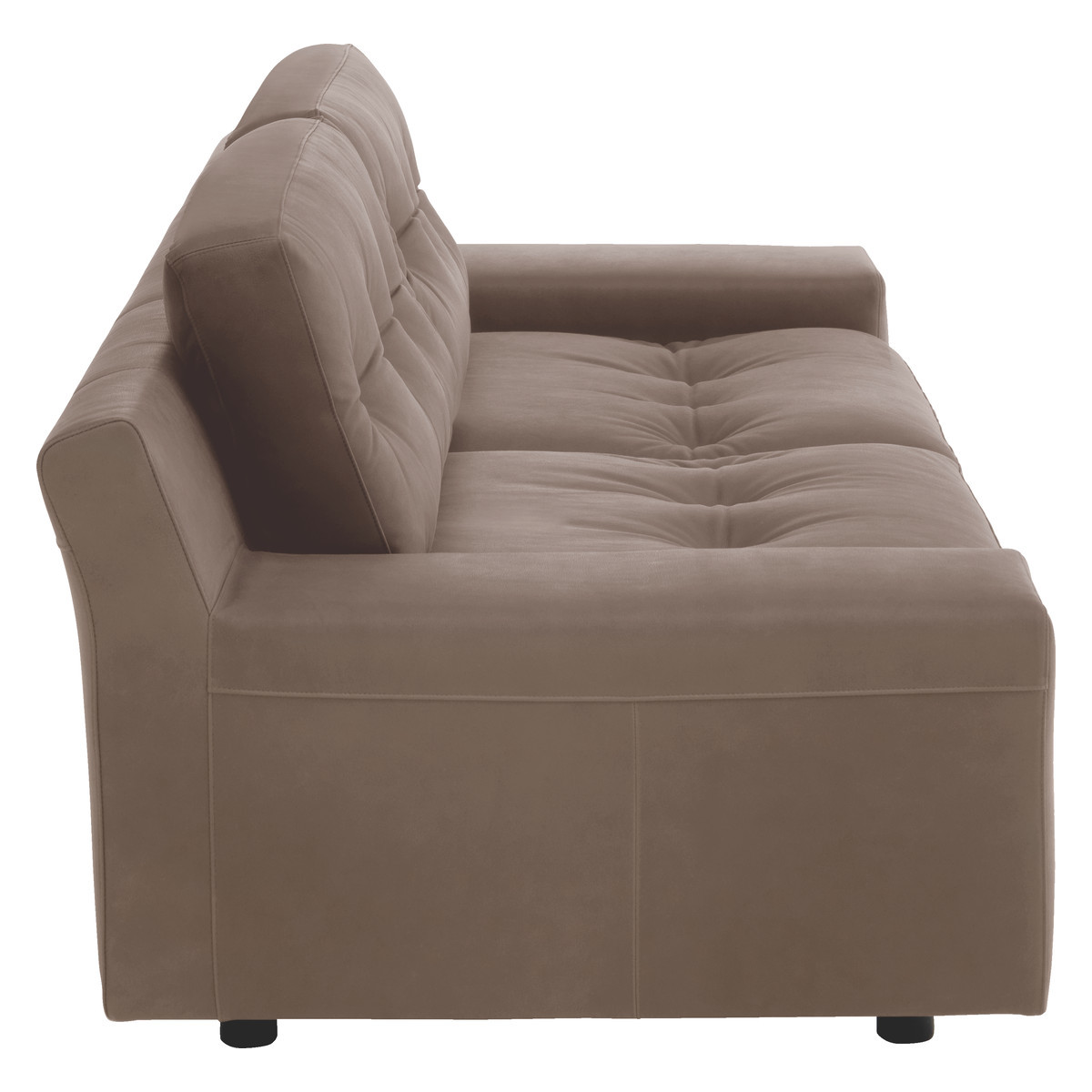 Hendricks Light Brown Luxury Leather 4 Seater Sofa, Brown – image 4