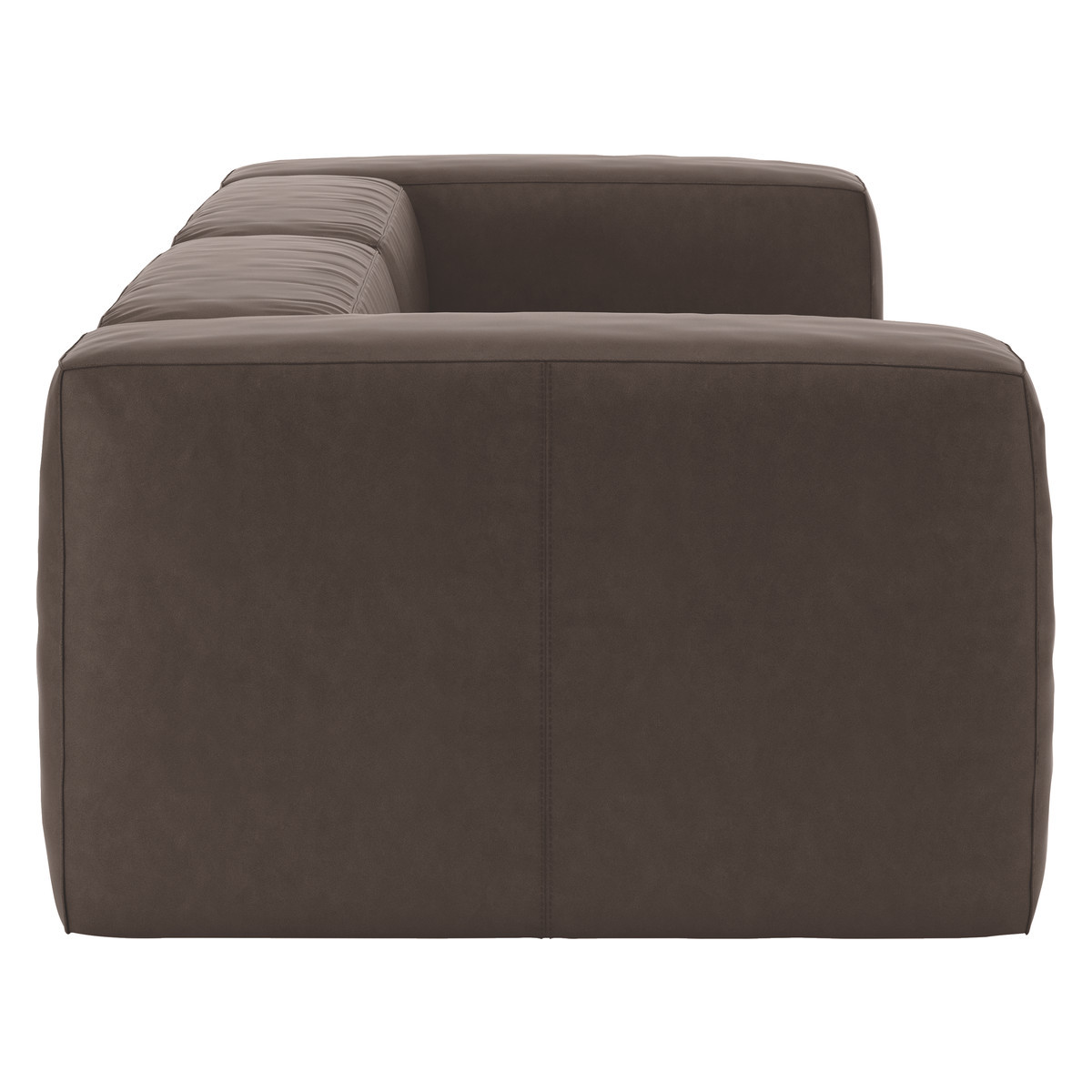 Opollo Chocolate Brown Luxury Leather 4 Seater Sofa, Brown – image 4