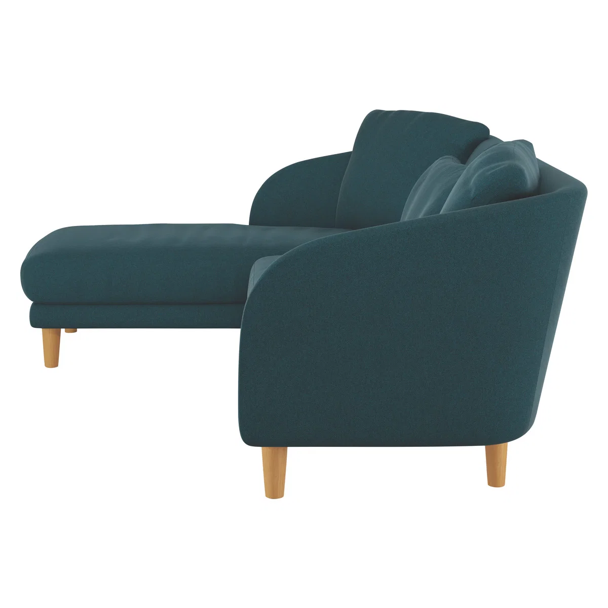 Colby Teal Green Wool Tweed Left Arm Chaise Sofa, Green – image 6
