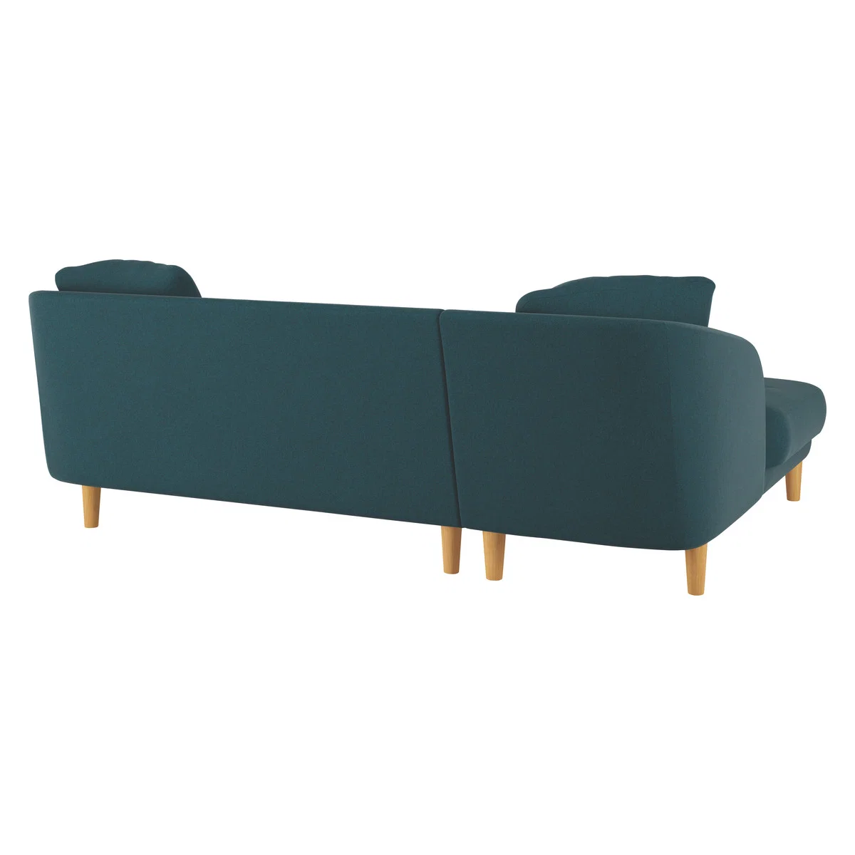 Colby Teal Green Wool Tweed Left Arm Chaise Sofa, Green – image 10