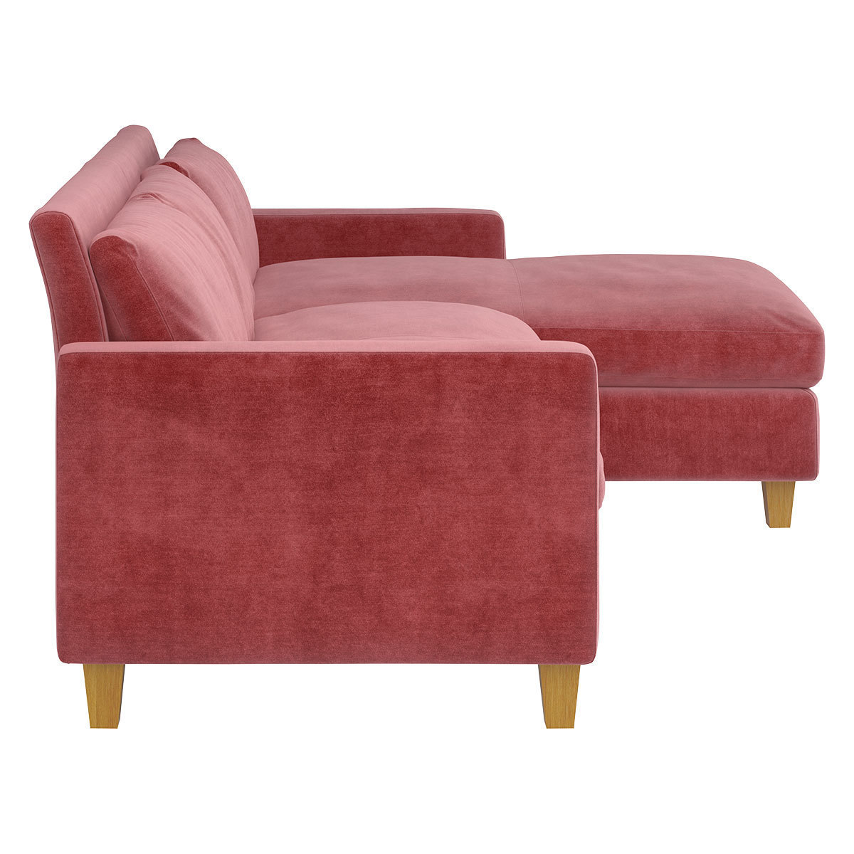 Chester Dusty Rose 3 Seater Chaise Sofa, Dusty Rose – image 3