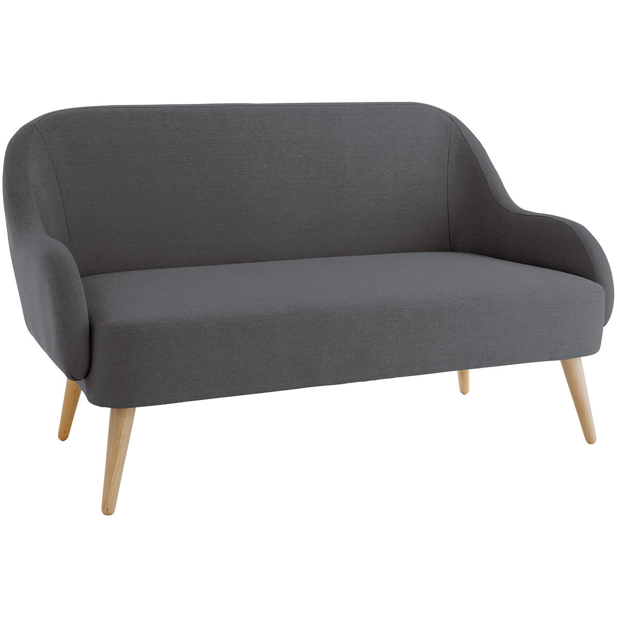 Momo Charcoal Grey FaBric 2 Seater Sofa, Charcoal – image 3