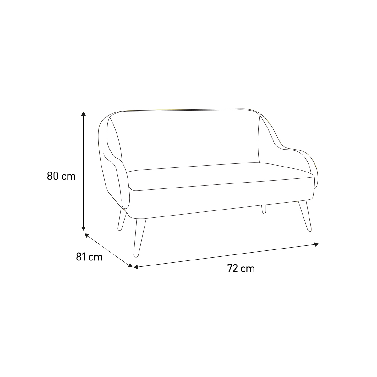 Momo Charcoal Grey FaBric 2 Seater Sofa, Charcoal – image 8