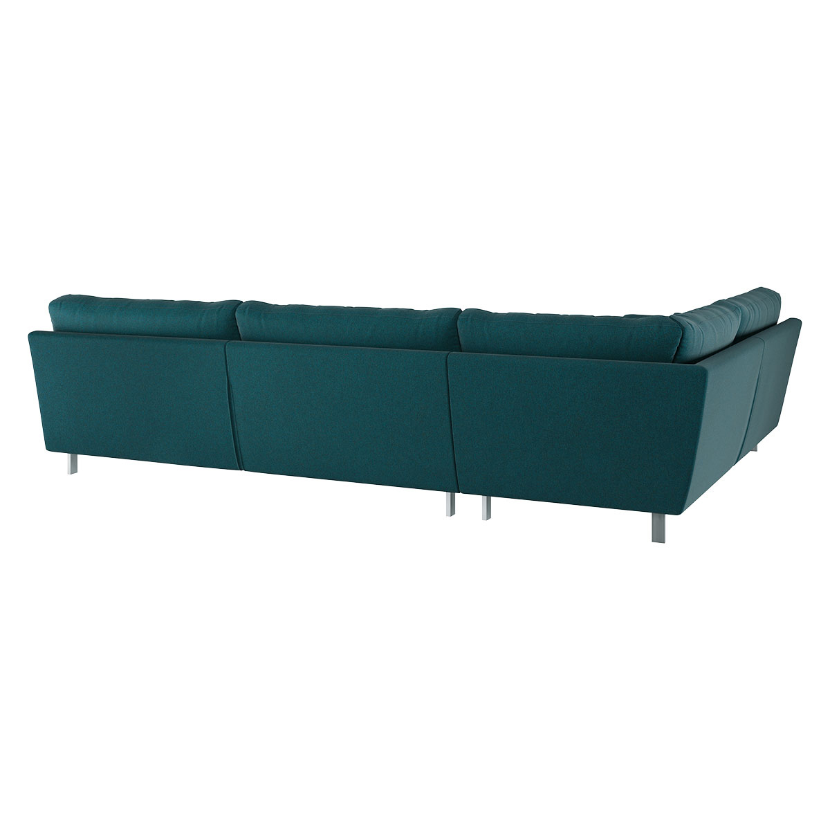Cuscino Teal Green Wool Tweed Right-Arm Corner Sofa, Green – image 5