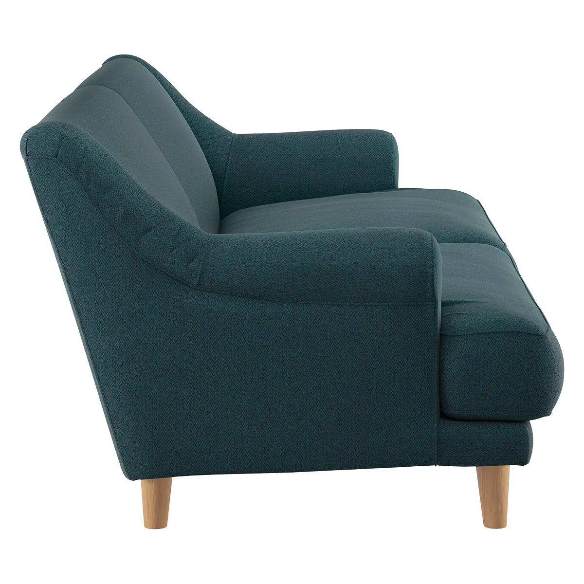 Townsend Teal Green Herringbone Wool Mix 2 Seater Sofa, Green – image 3