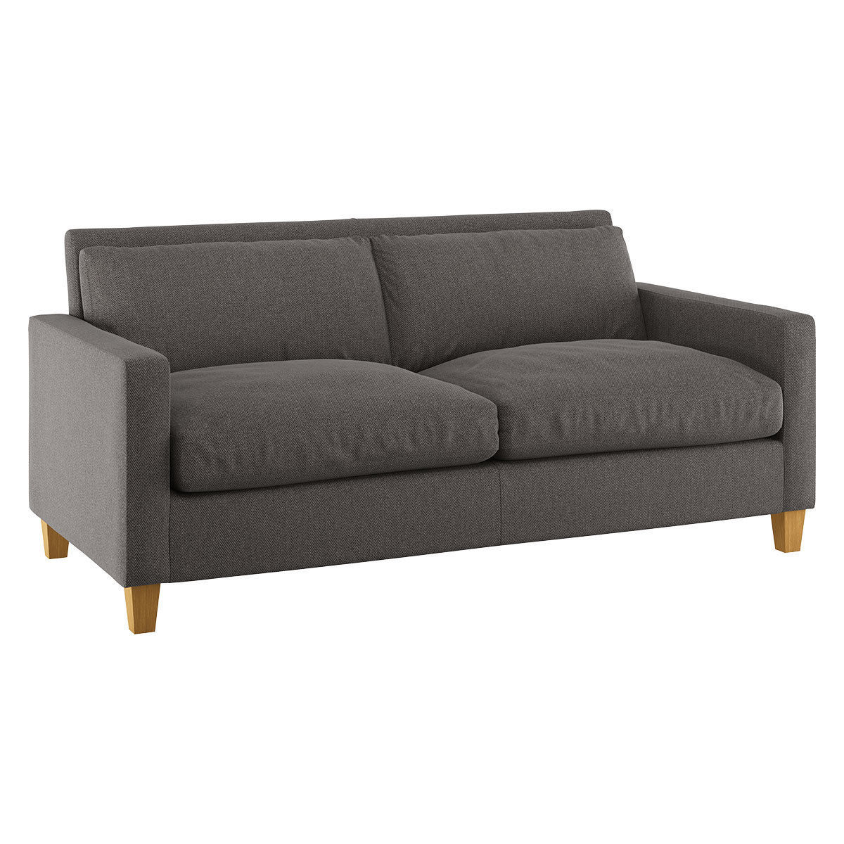 Chester Charcoal Grey Herringbone Wool Mix 2 Seater Sofa, Charcoal – image 4