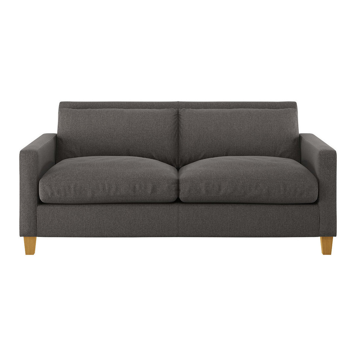 Chester Charcoal Grey Herringbone Wool Mix 2 Seater Sofa, Charcoal – image 1