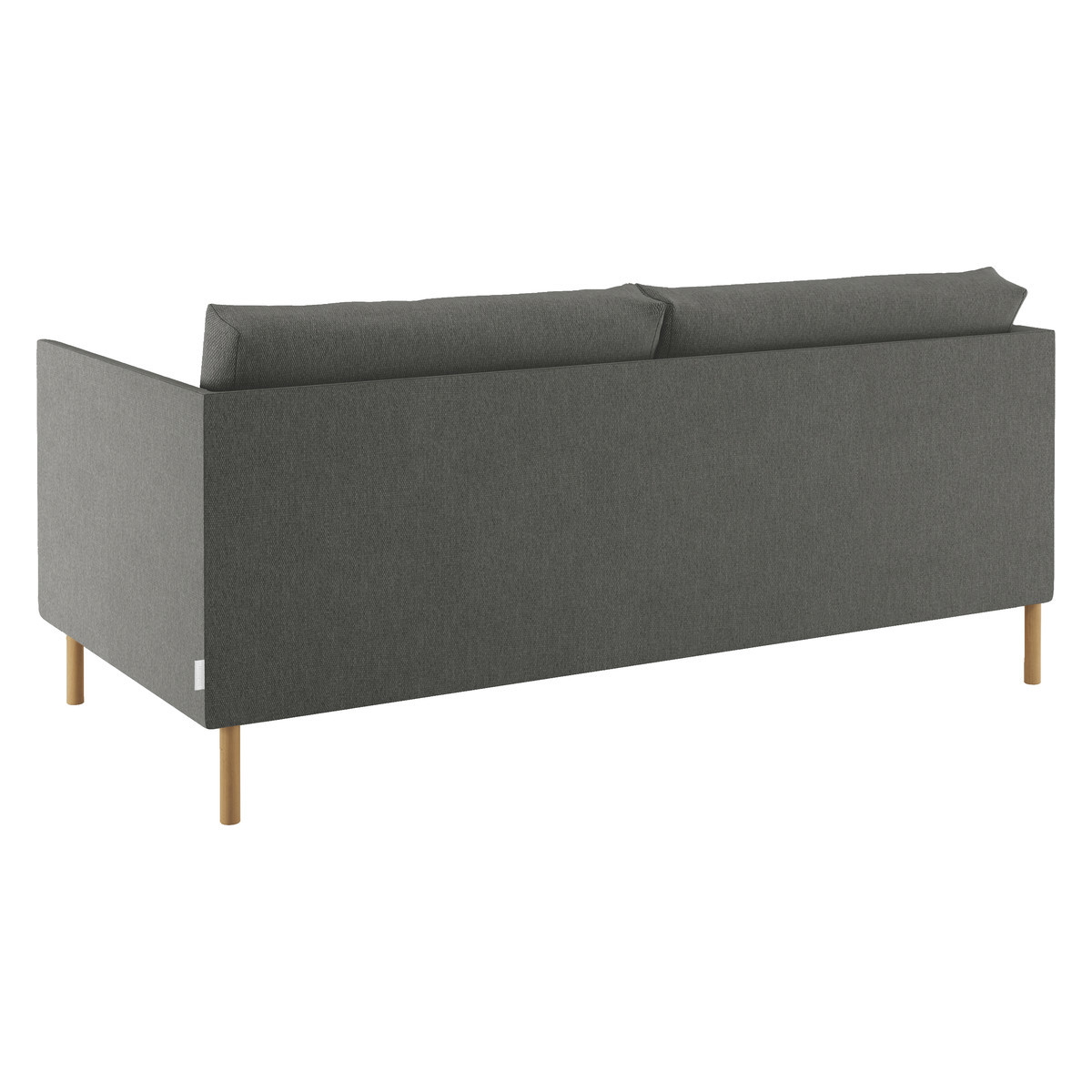 Hyde Charcoal Grey FaBric 2 Seater Sofa, Wooden Legs, Charcoal – image 5