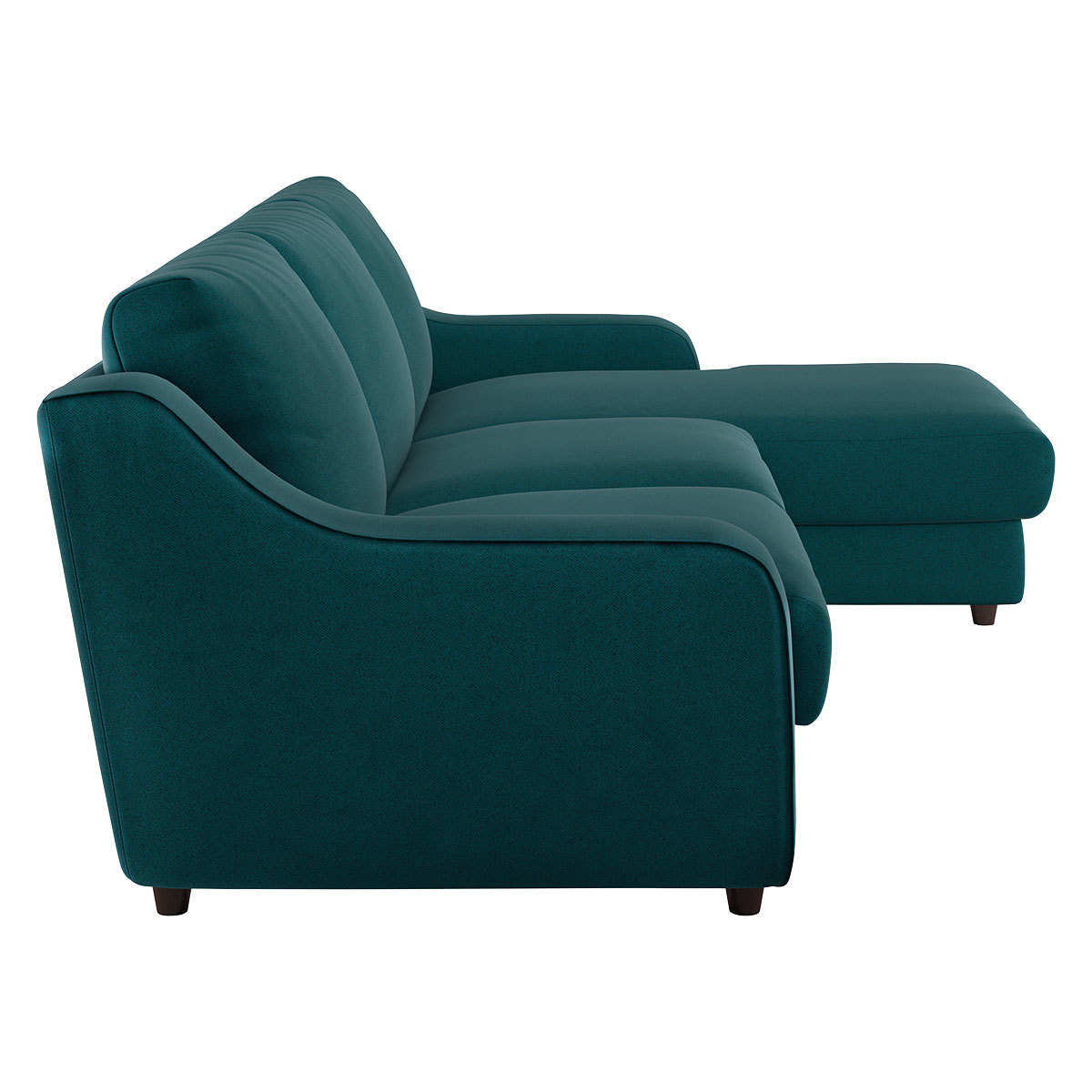 Slope Teal Green Wool Tweed Right Arm Chaise Sofa, Green – image 4