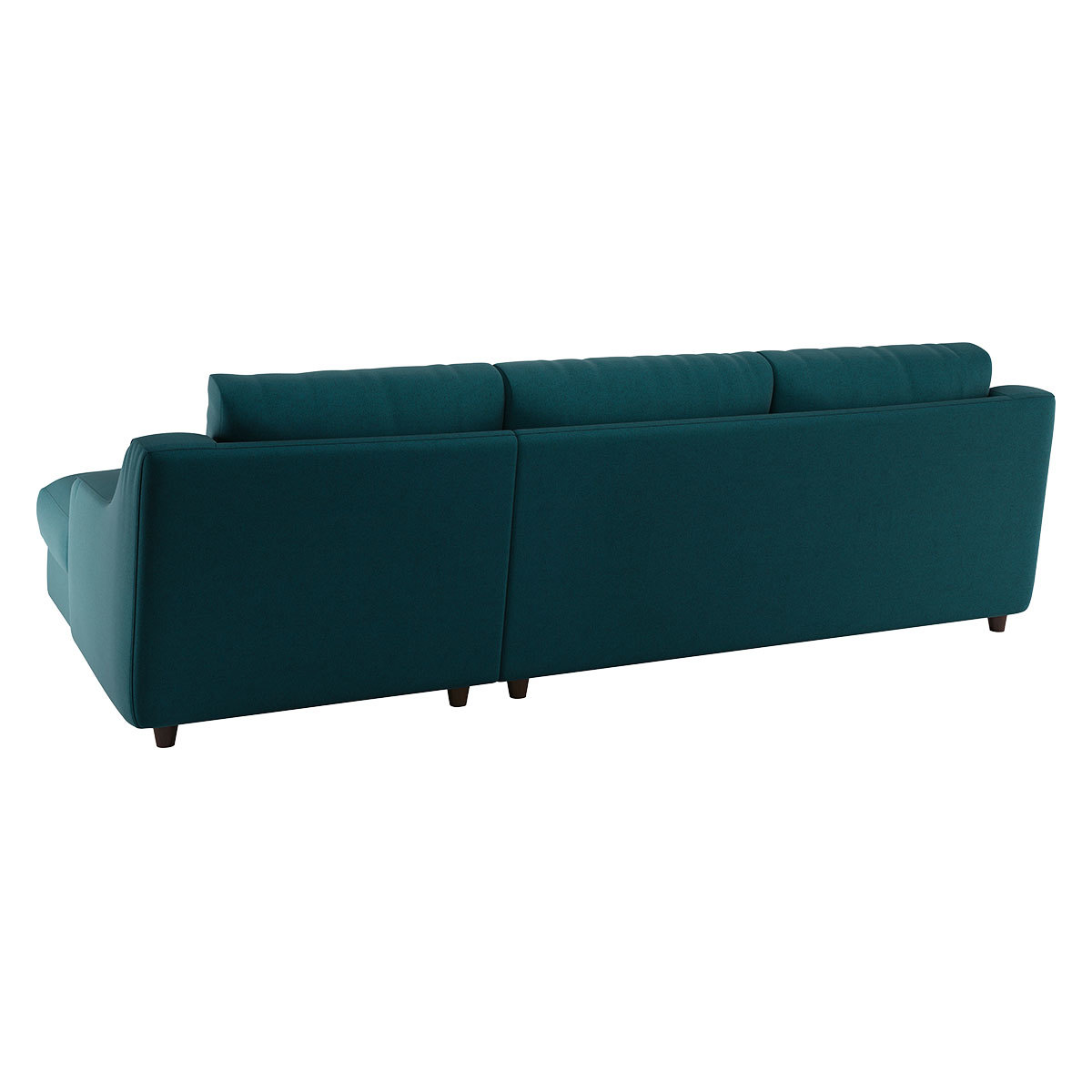 Slope Teal Green Wool Tweed Right Arm Chaise Sofa, Green – image 5