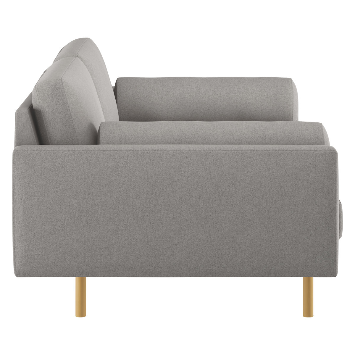 Spencer Grey Wool 2 Seater Sofa, Oak Legs, Grey – image 4