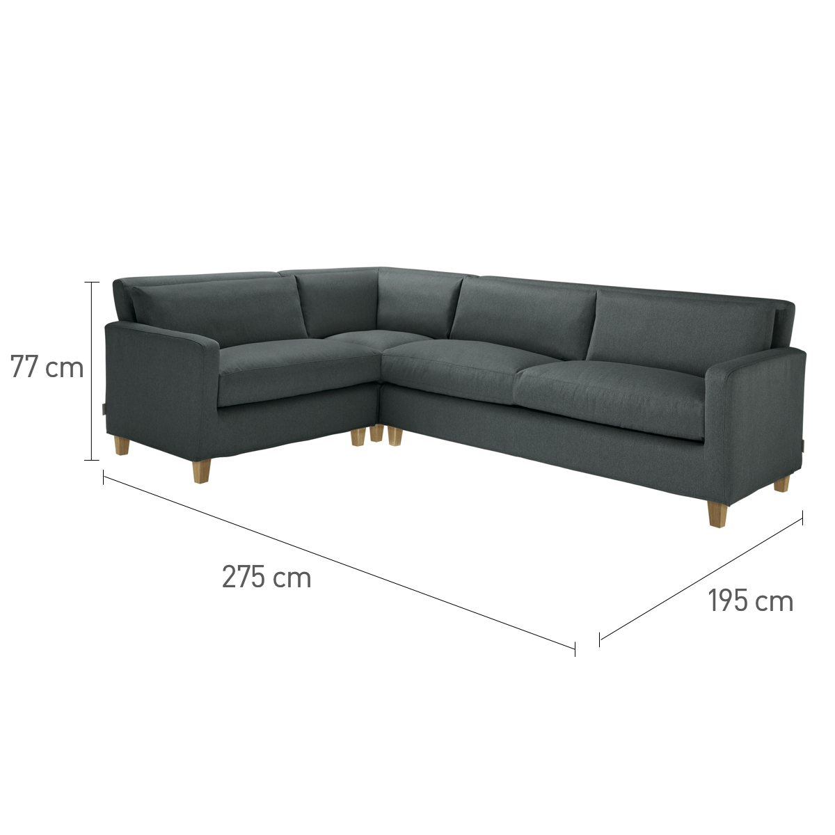 Chester Tan Luxury Leather Right-Arm Corner Sofa, Dark Feet, Tan – image 7