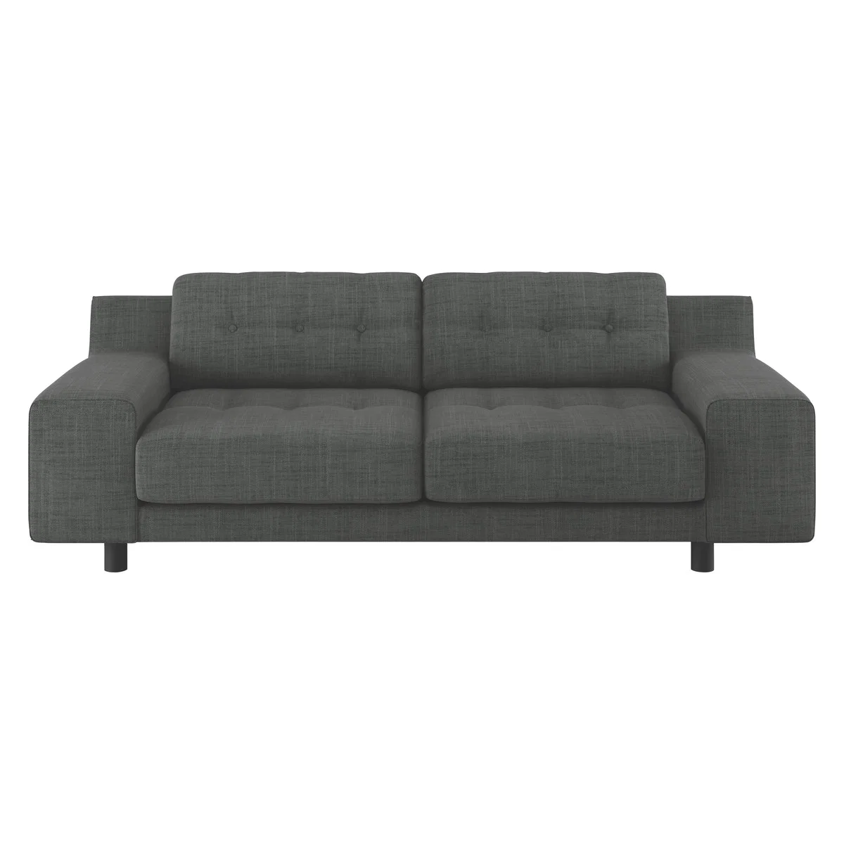Hendricks Charcoal Grey Italian Woven 3 Seater Sofa, Charcoal – image 3