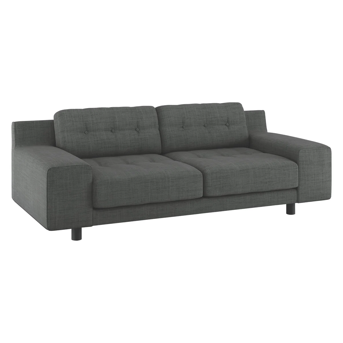 Hendricks Charcoal Grey Italian Woven 3 Seater Sofa, Charcoal – image 4