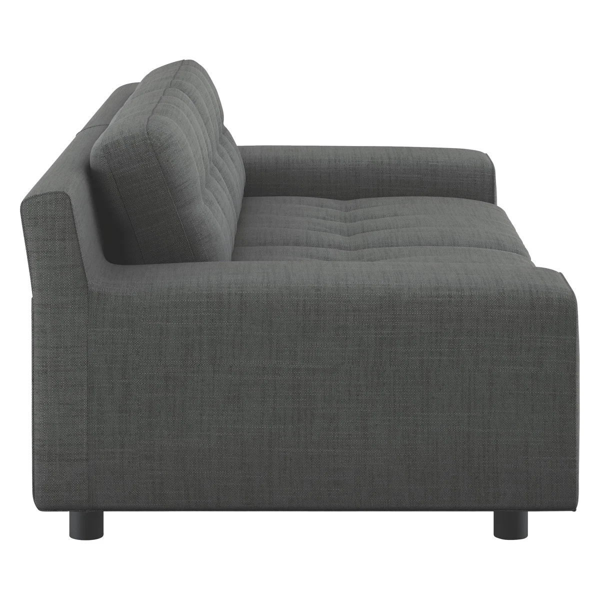 Hendricks Charcoal Grey Italian Woven 3 Seater Sofa, Charcoal – image 5