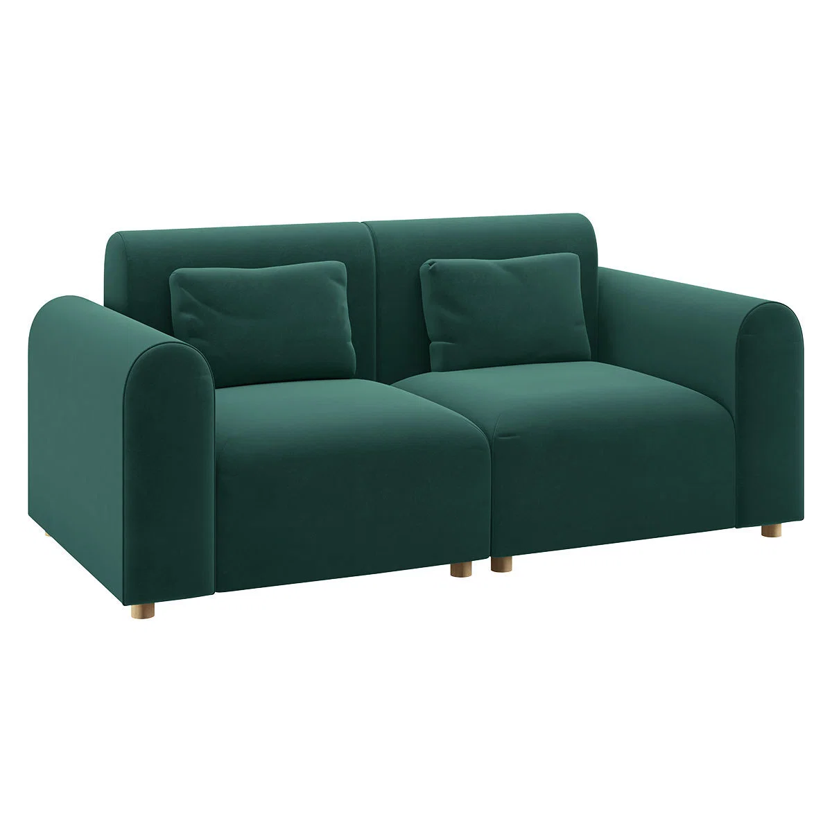 Tab Green Velvet 2 Seater Sofa, Green – image 3