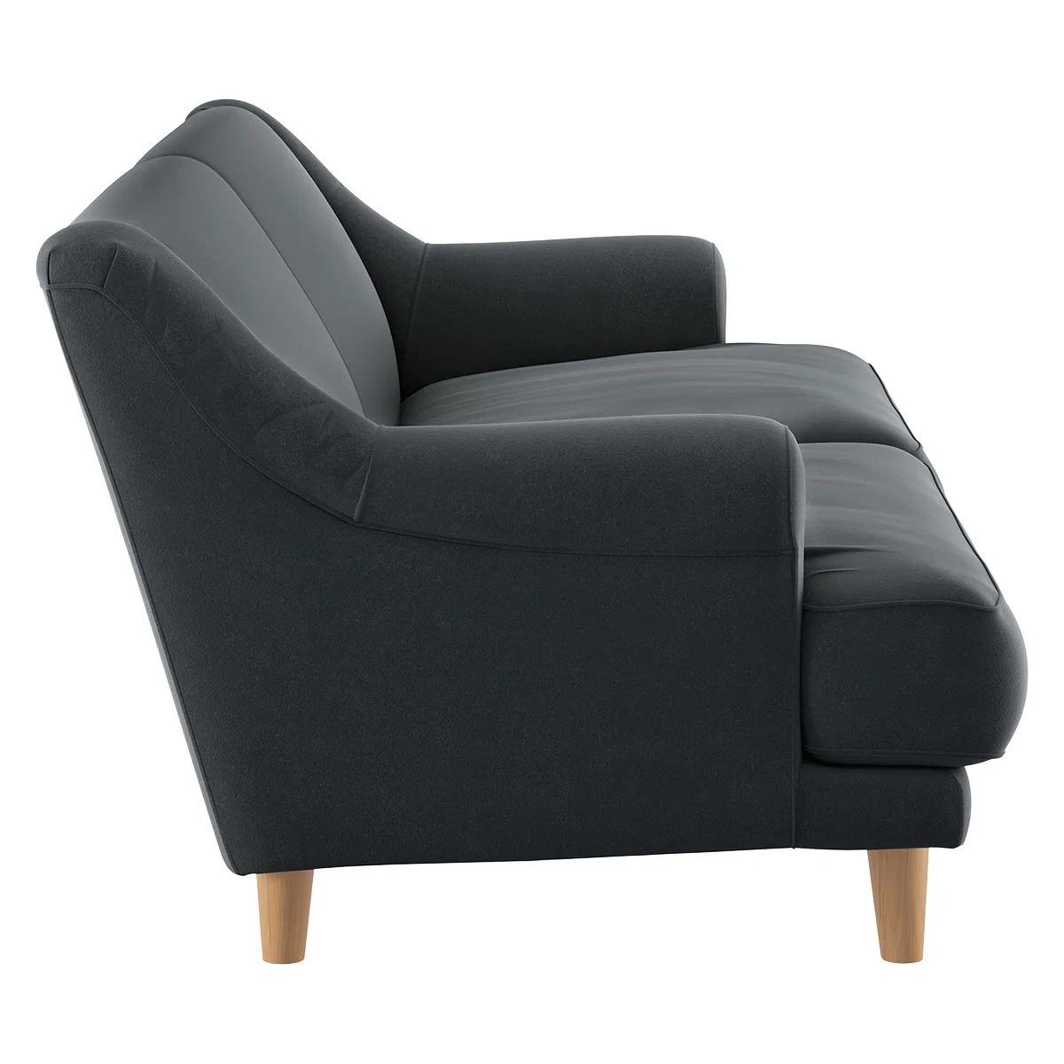 Townsend Dark Grey Velvet 2 Seater Sofa, Grey – image 3