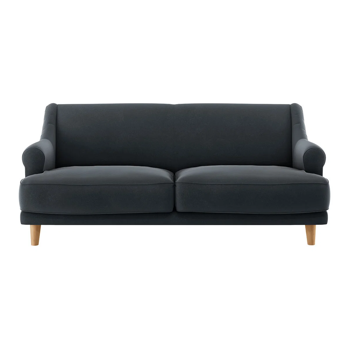 Townsend Dark Grey Velvet 2 Seater Sofa, Grey – image 1