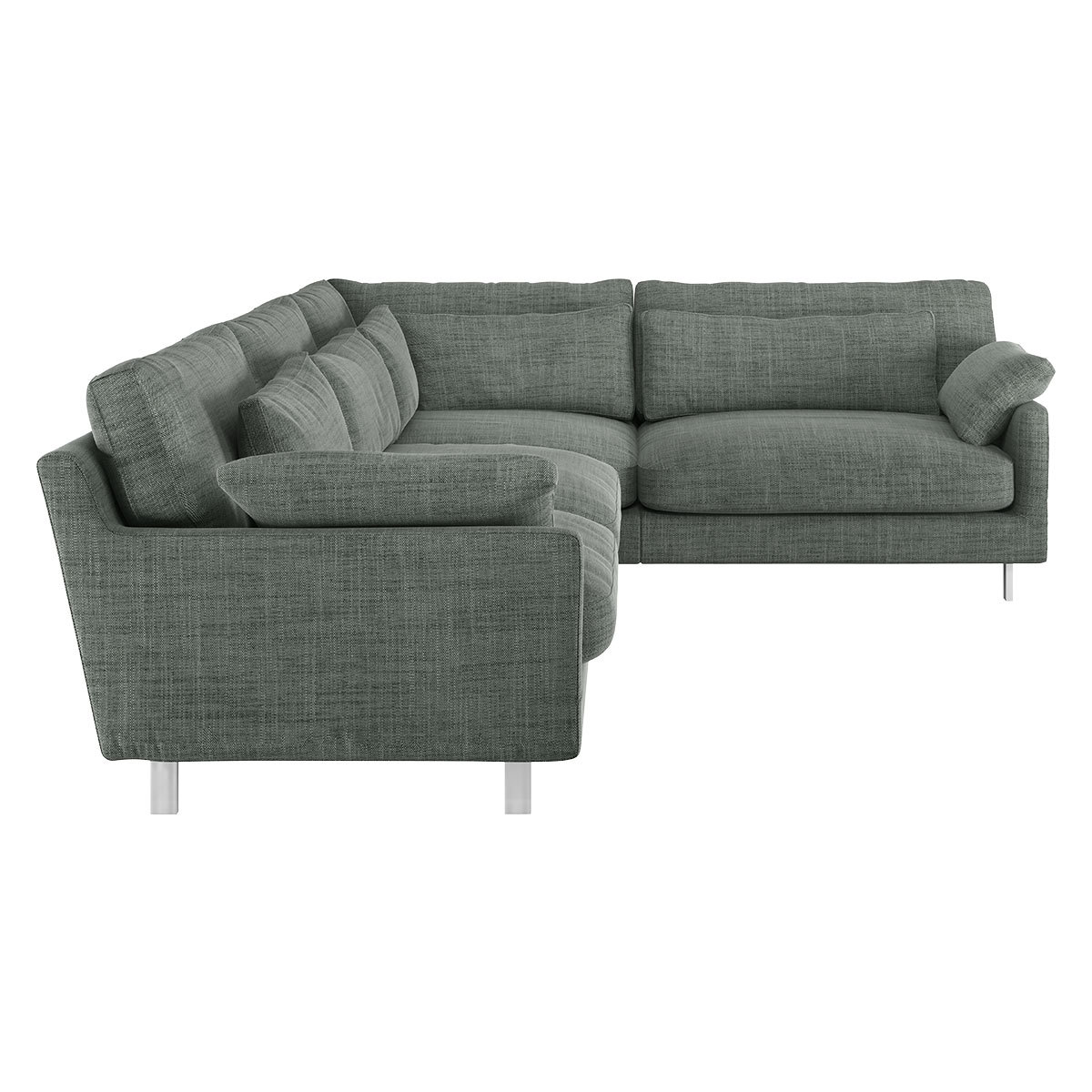 Cuscino Grey Italian Woven Left-Arm Corner Sofa, Grey – image 4