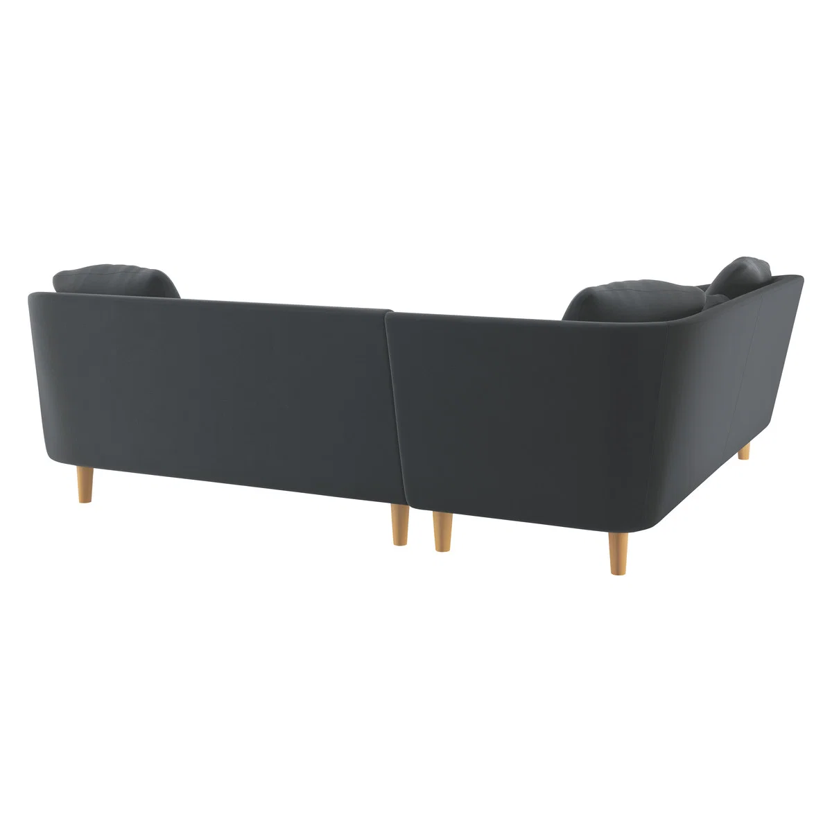 Colby Grey Velvet Right Arm Corner Sofa, Grey – image 5