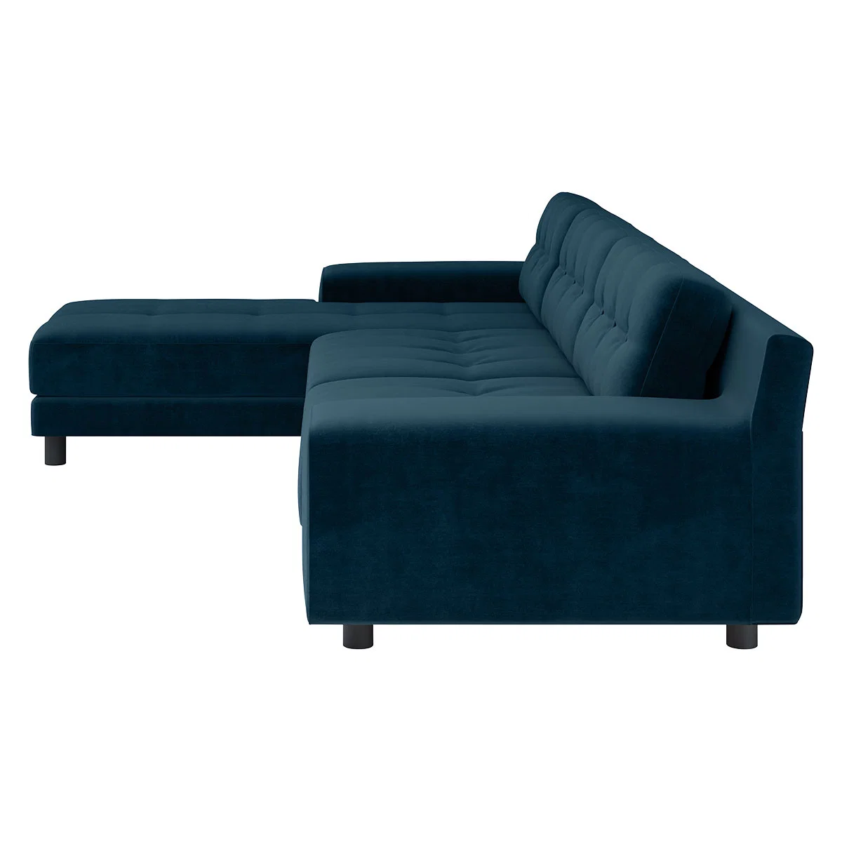 Hendricks 4 Seat Ink Blue Left Hand Chaise Sofa, Blue – image 3
